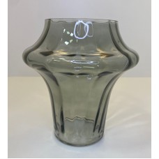 Vaso de Vidro Fumê Detalhes P